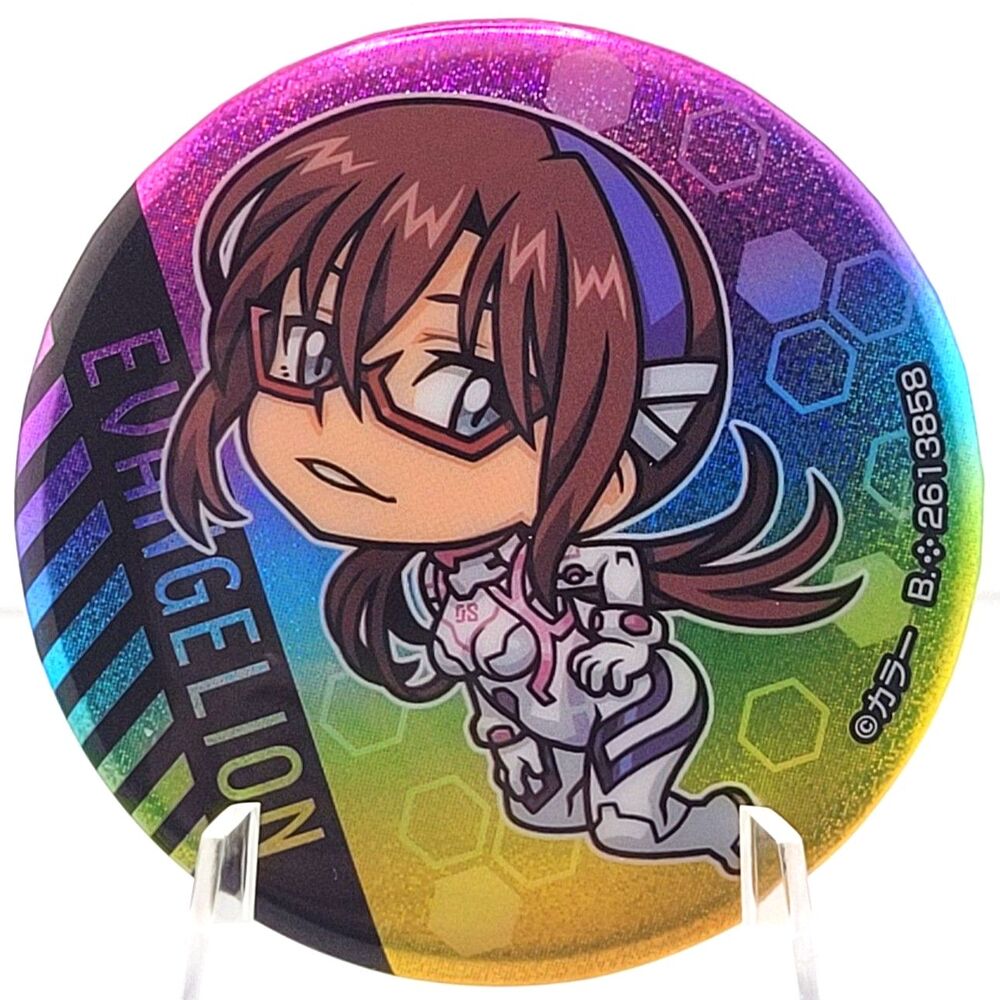Mari Illustrious Makinami - Neon Genesis Evangelion Chibi Hologram Can Badge